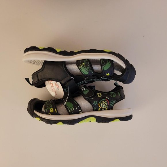 Bobdog sandals. Black with green and yellow. Size 6. NWT - Picture 4 of 8